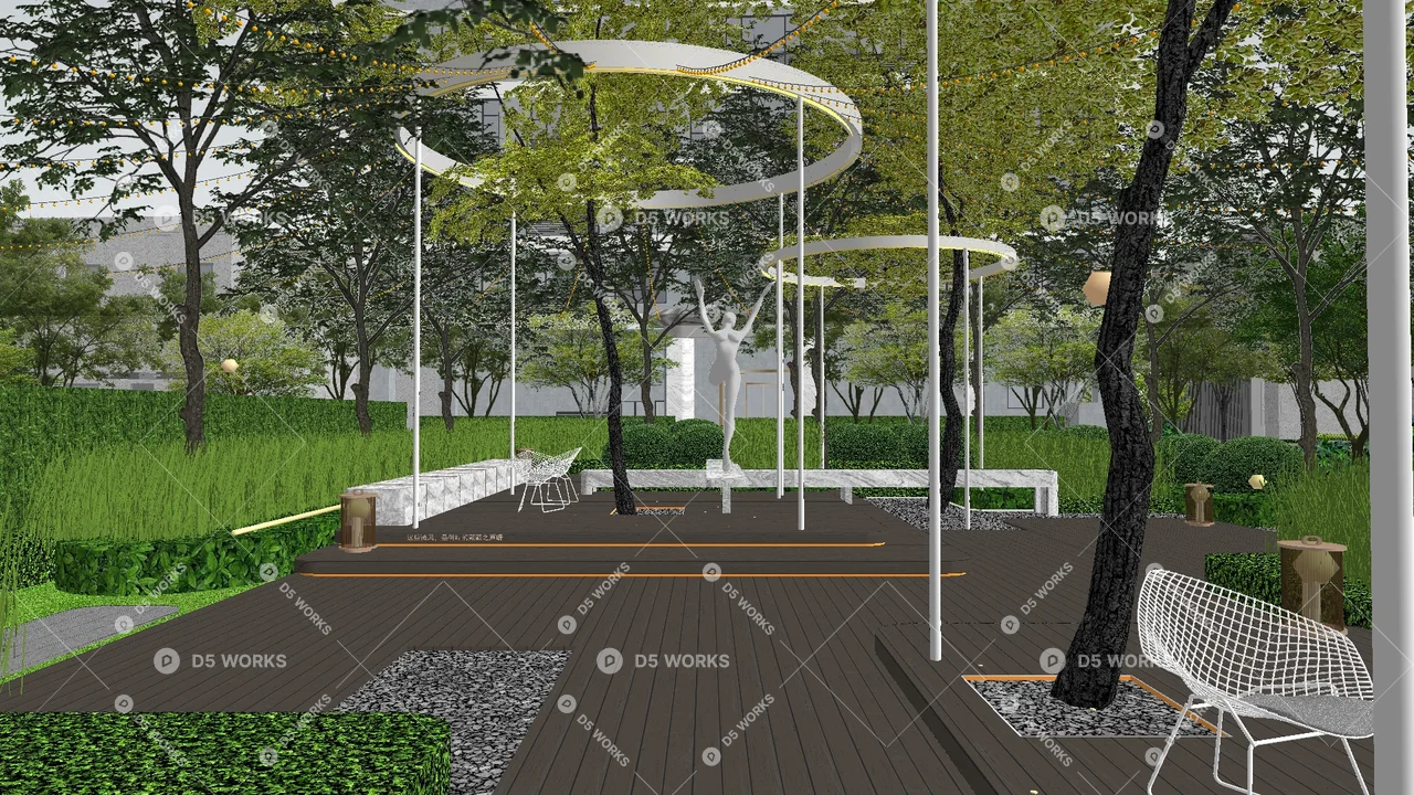 Residential Landscape 3d model thumbnail 6