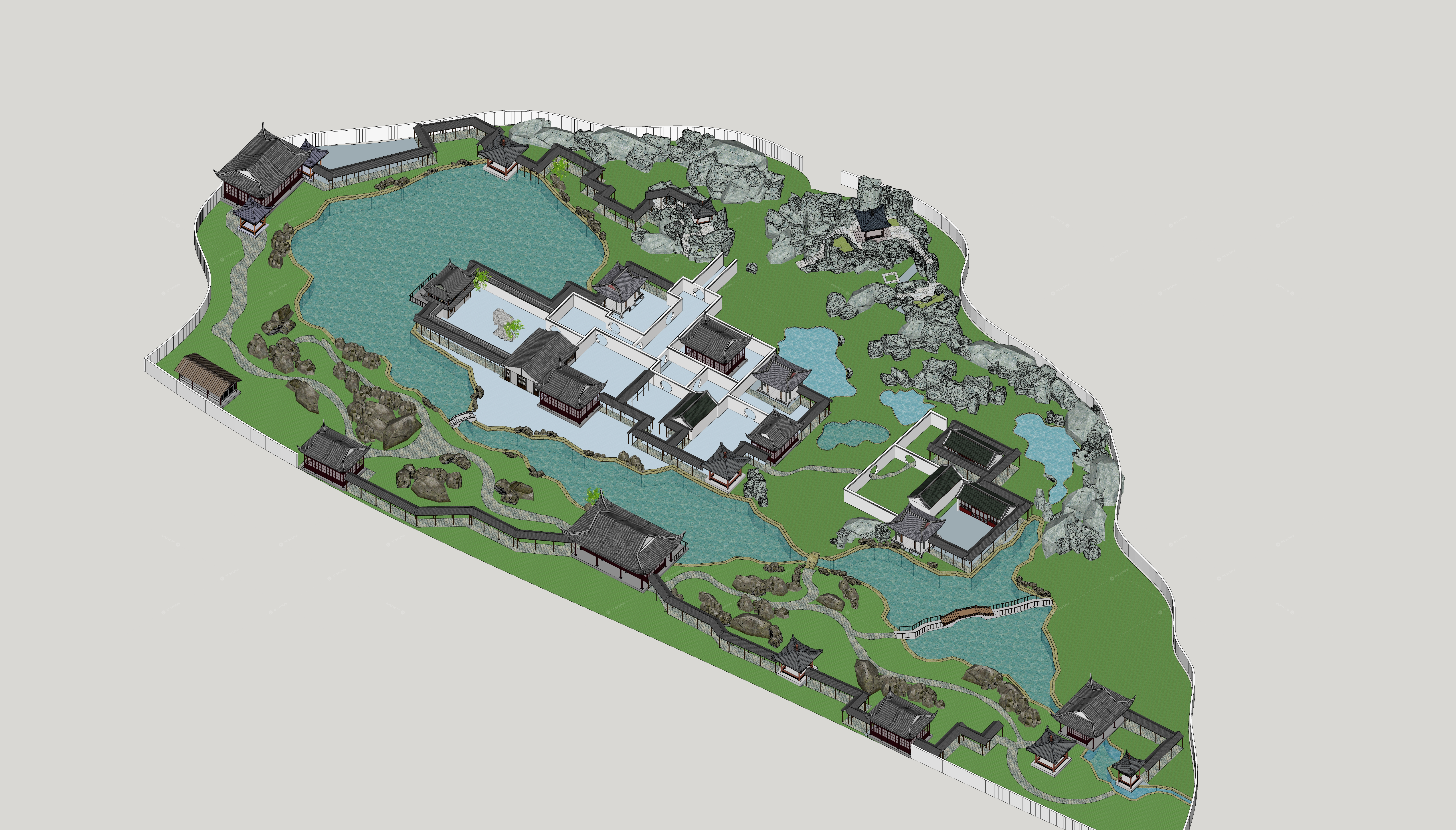 Courtyard Landscape 3D Models 3