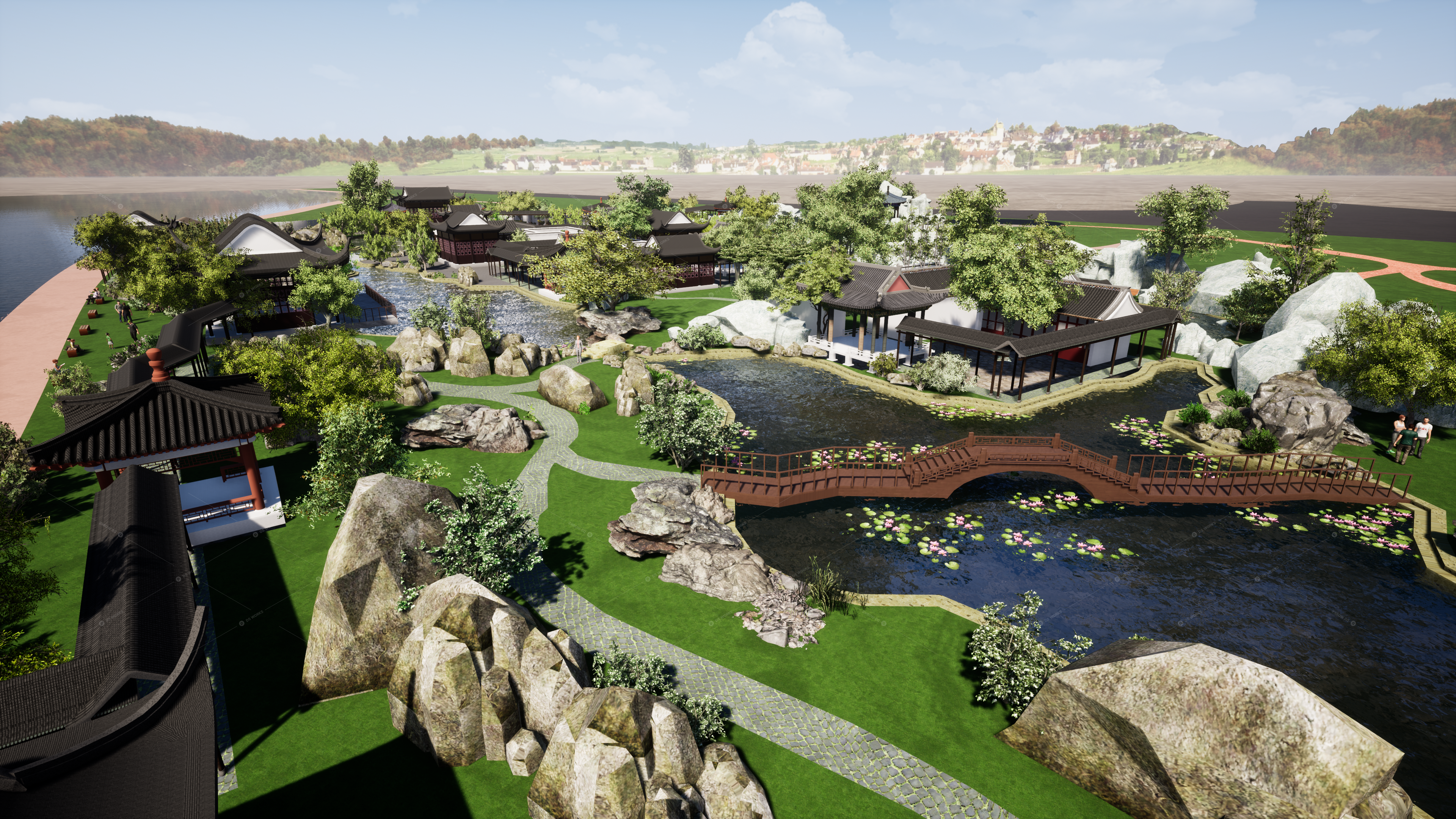 Courtyard Landscape 3D Models 2