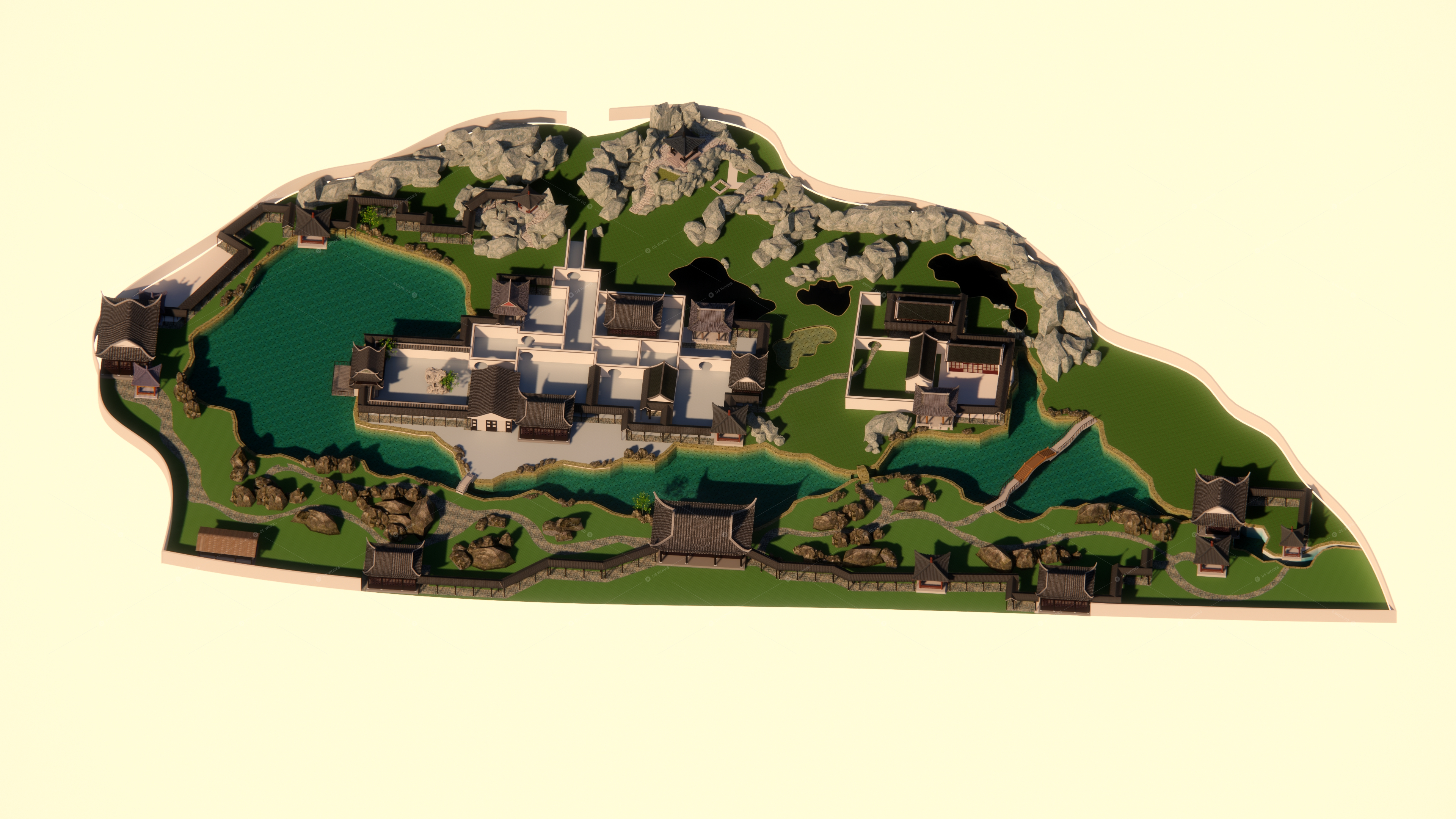 Courtyard Landscape 3D Models 4