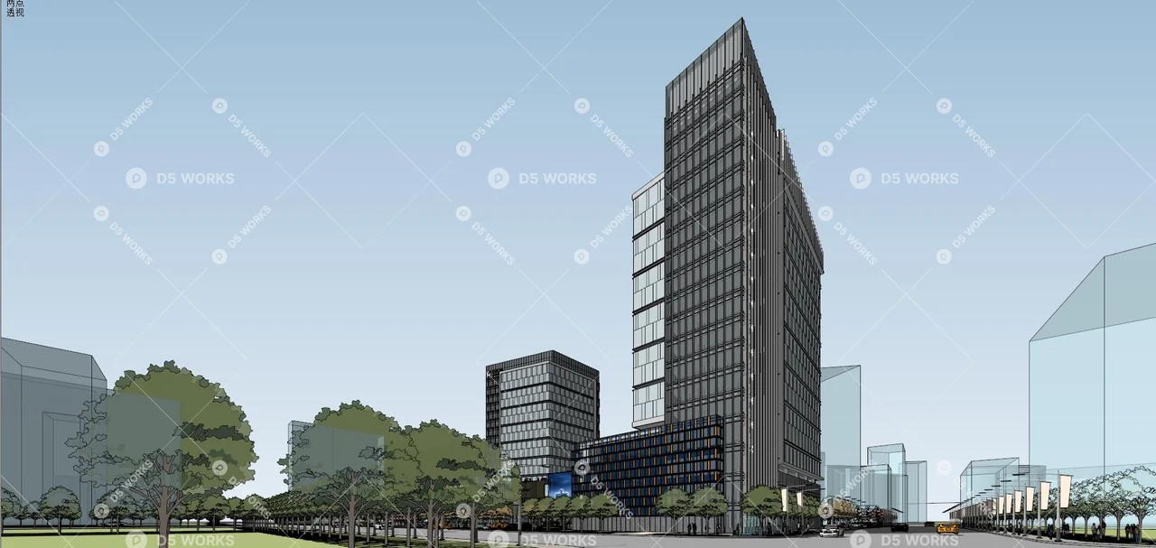 Commercial Complex 3d model thumbnail 6