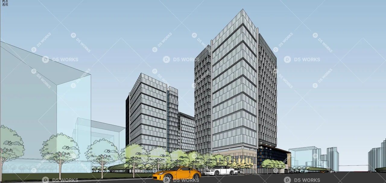 Commercial Complex 3d model thumbnail 3