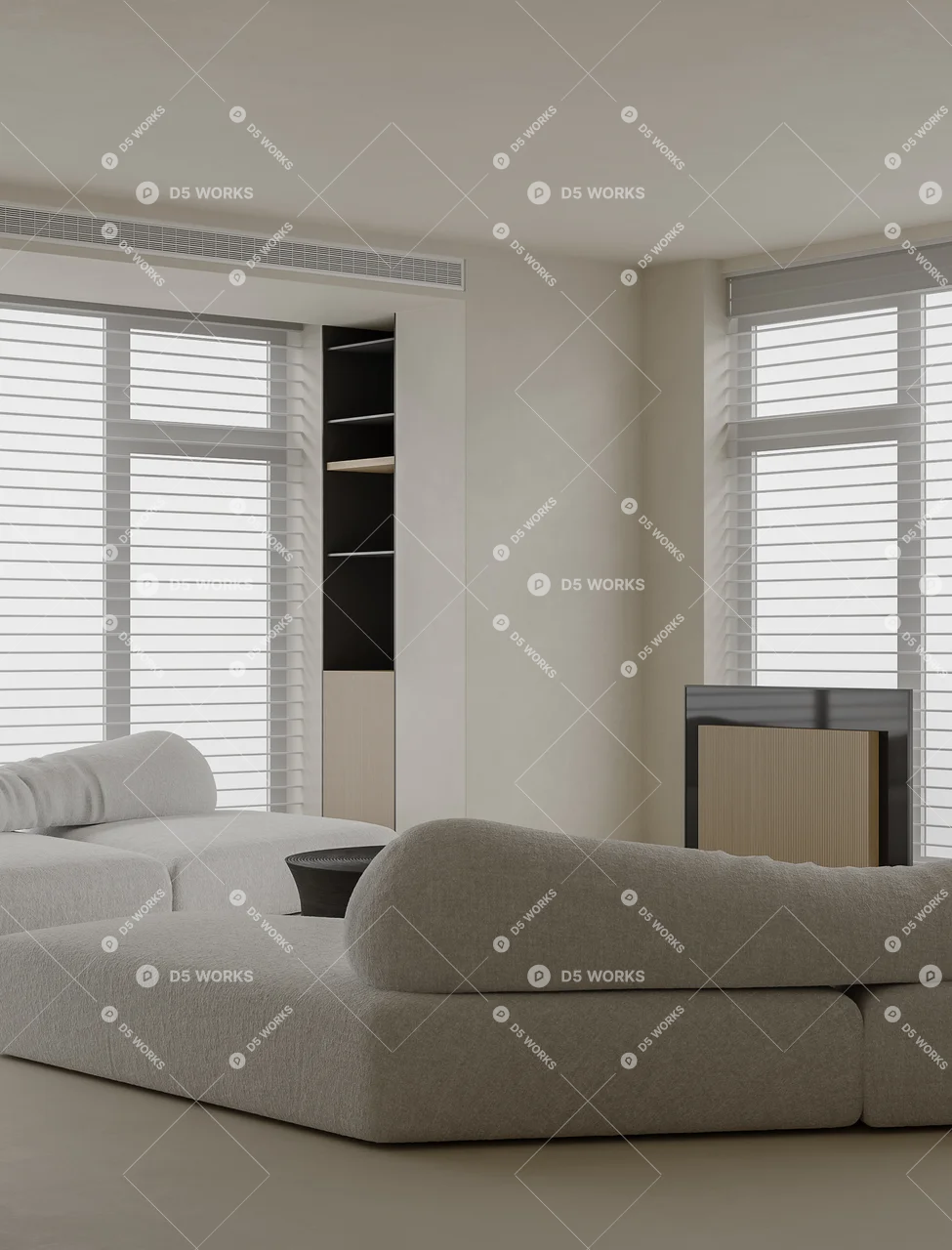 Living & Dining Room 3d model thumbnail 6