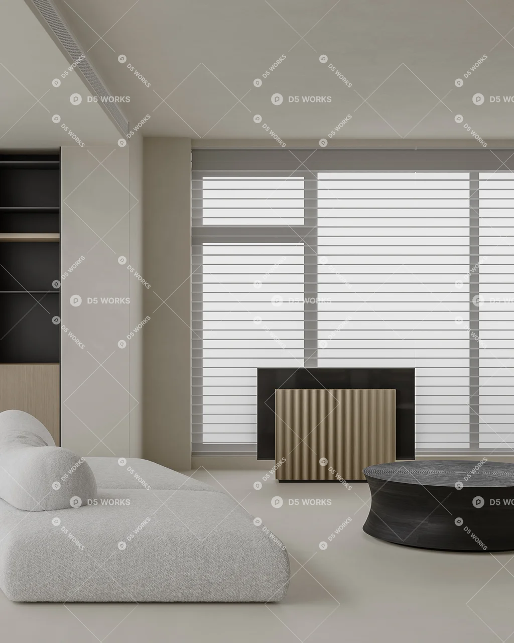 Living & Dining Room 3d model thumbnail 9