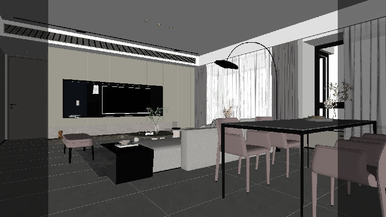 Modern Sofa & Side Table Set