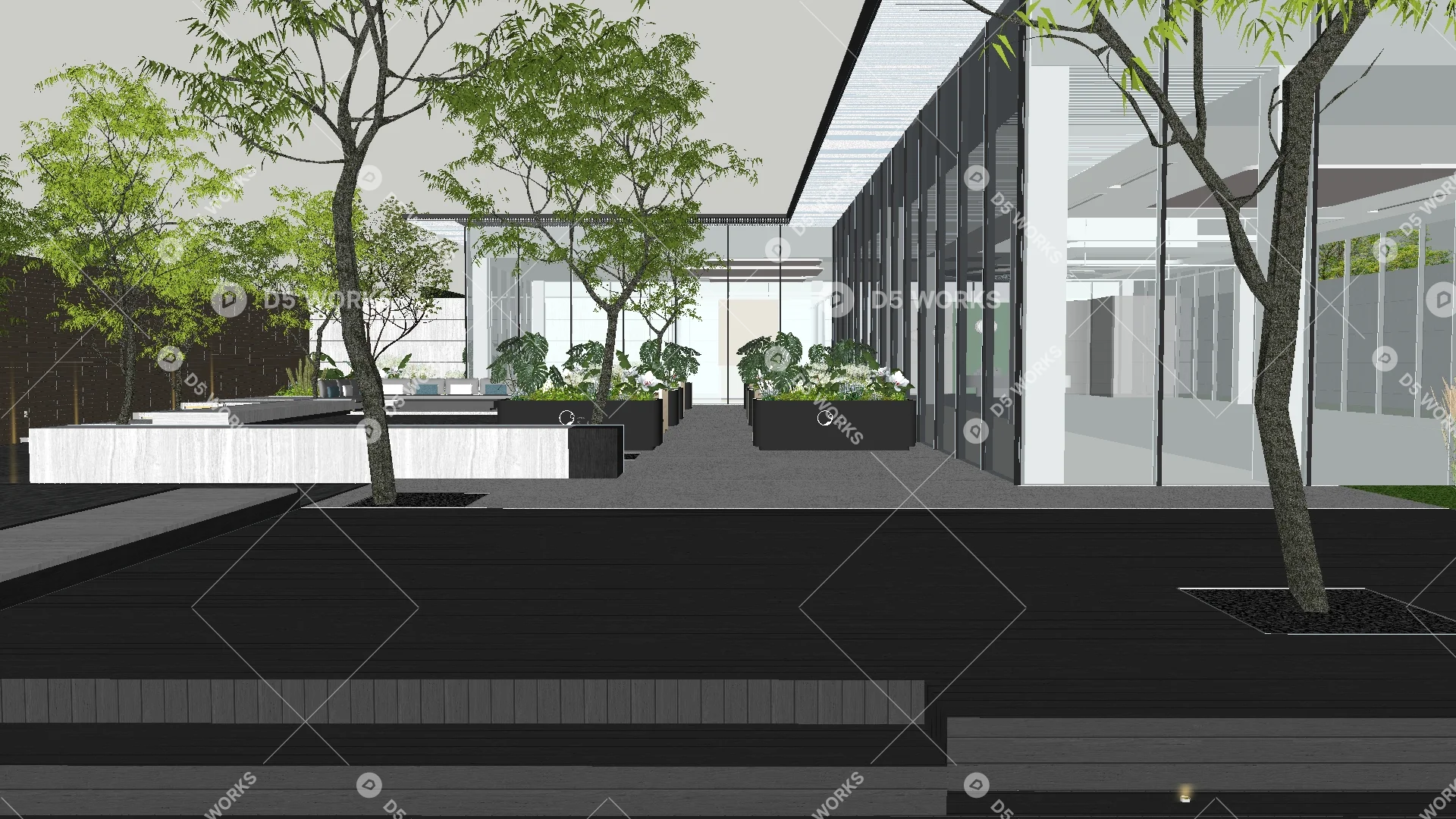 Modern Sales Center Building