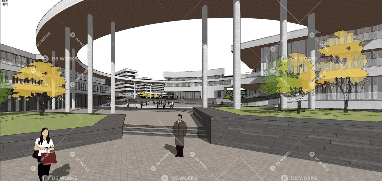 Office Buildings 3d model thumbnail 6