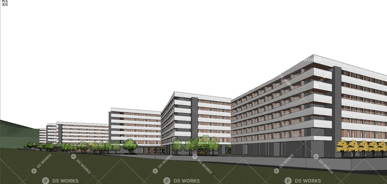 Office Buildings 3d model thumbnail 3