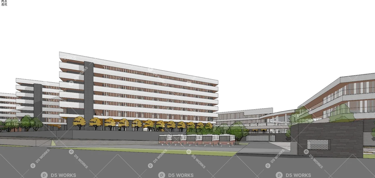 Office Buildings 3d model thumbnail 2