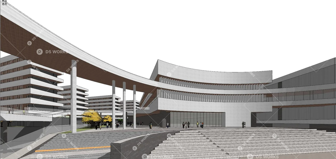 Office Buildings 3d model thumbnail 4