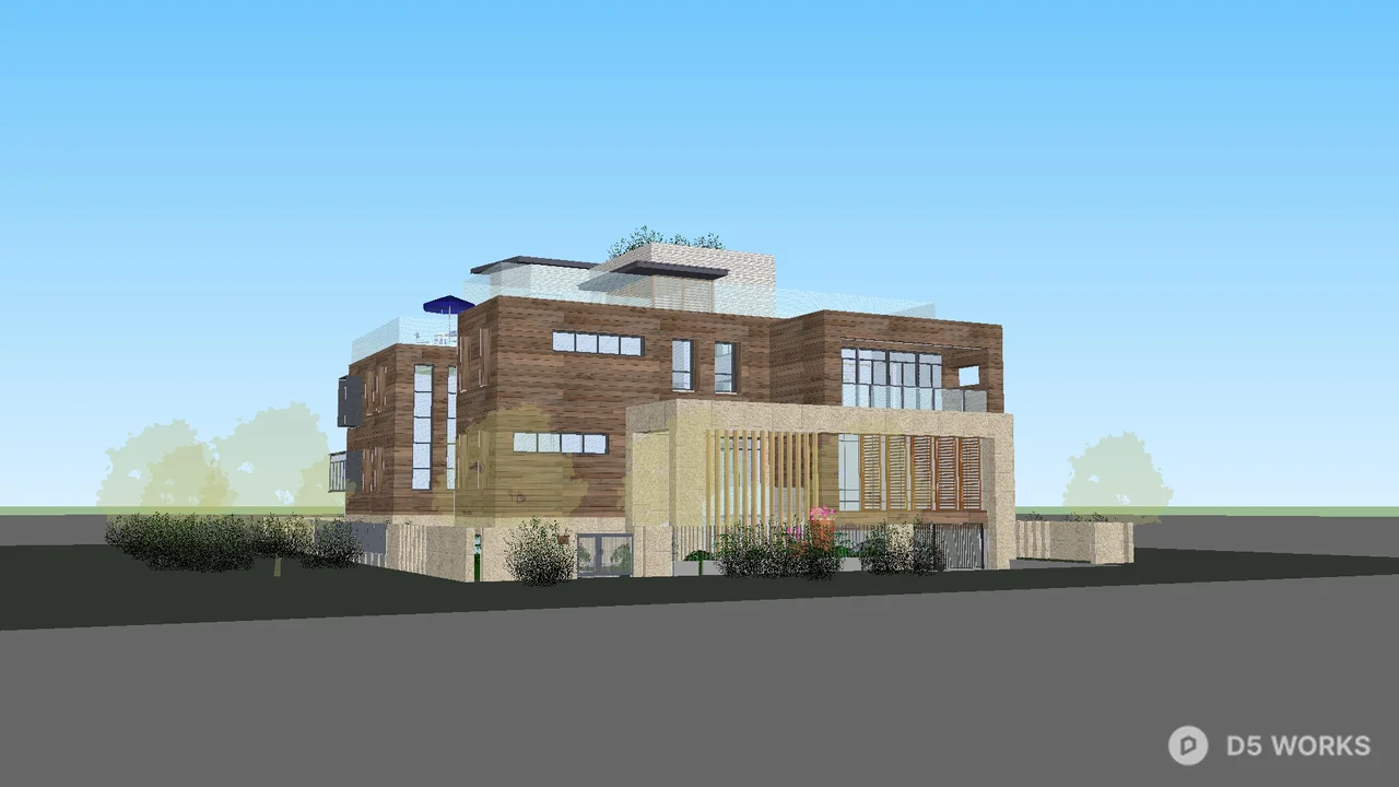 Modern Single Family Villa 3d model - Image 1