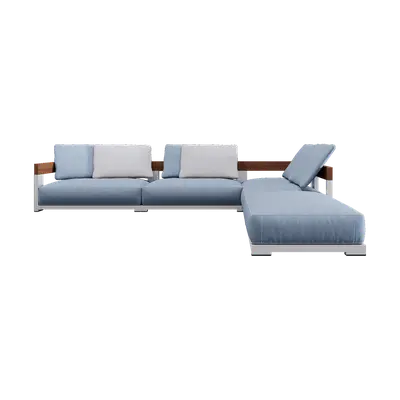 Milos Sectional Sofa 3d model
