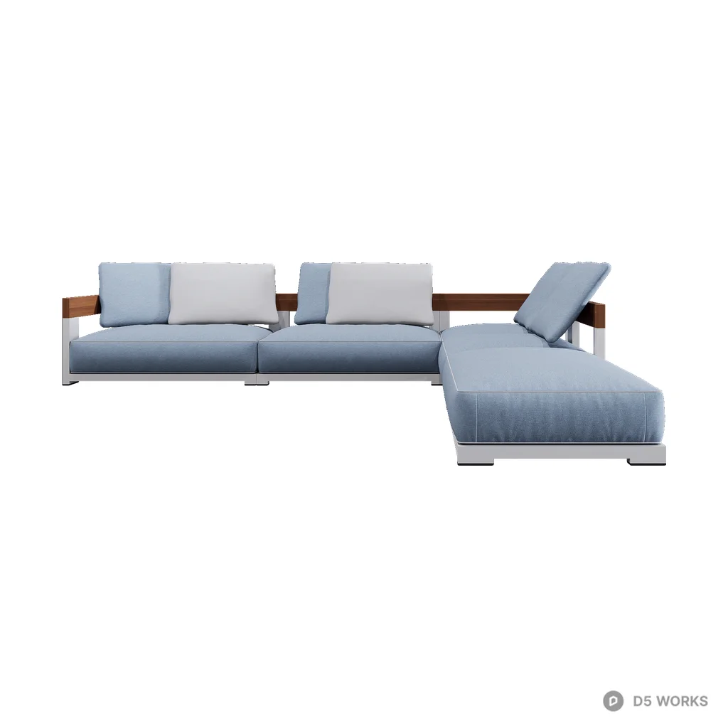 Milos Sectional Sofa 3d model - Image 1