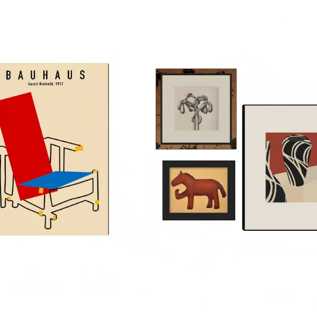 Bauhaus Inspired Gallery Wall Art Set 3d model