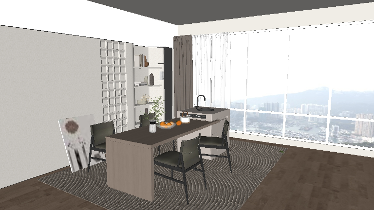 Modern Dining Table & Chairs Set