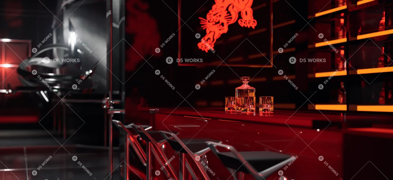 Futurist Bar 3d model thumbnail 6