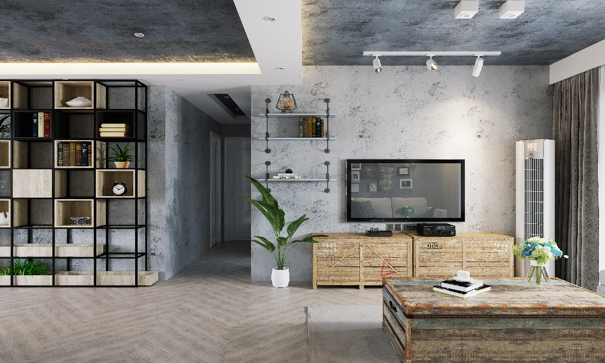Industrial Living & Dining Room