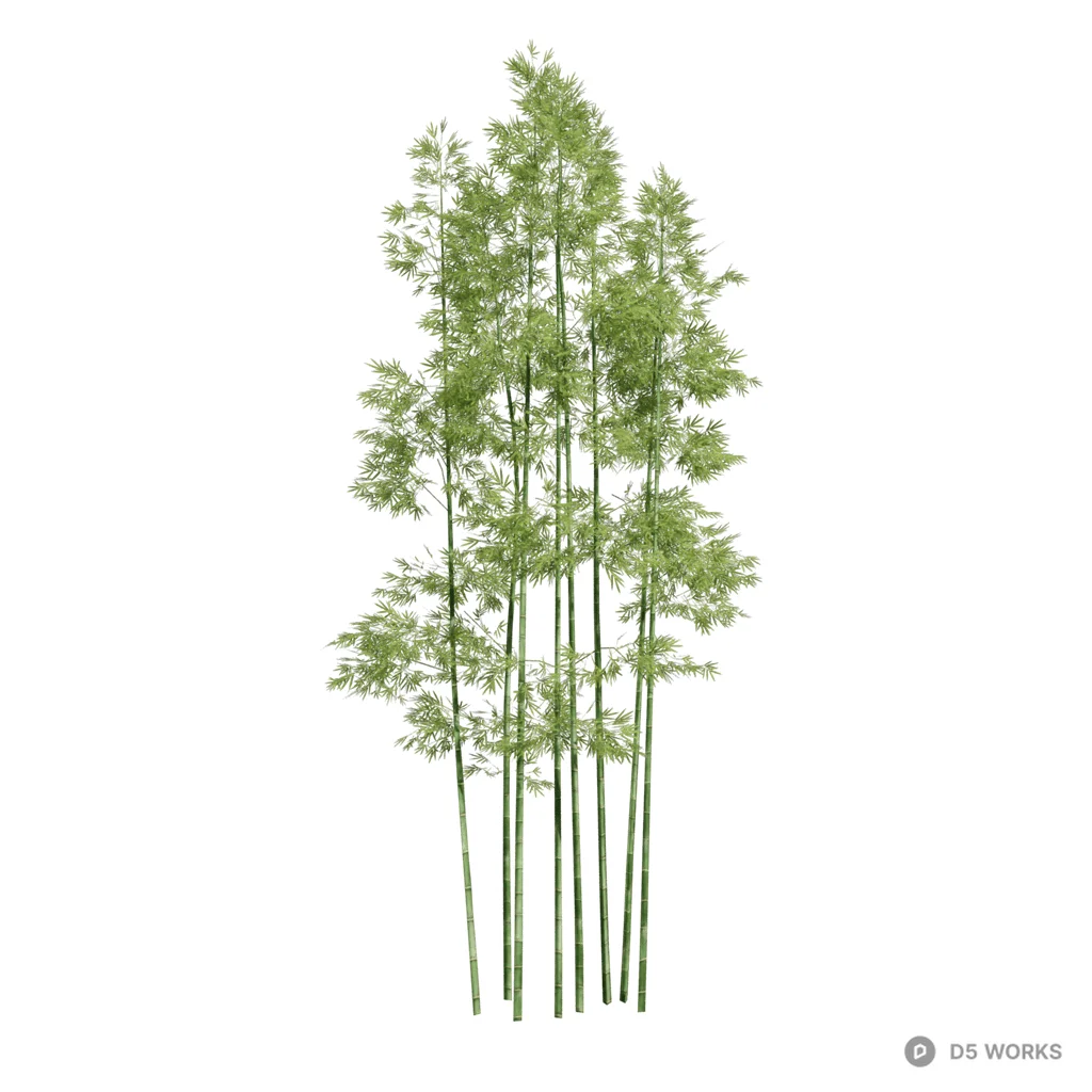 Low poly Bambusoideae 11 3d model - Image 1