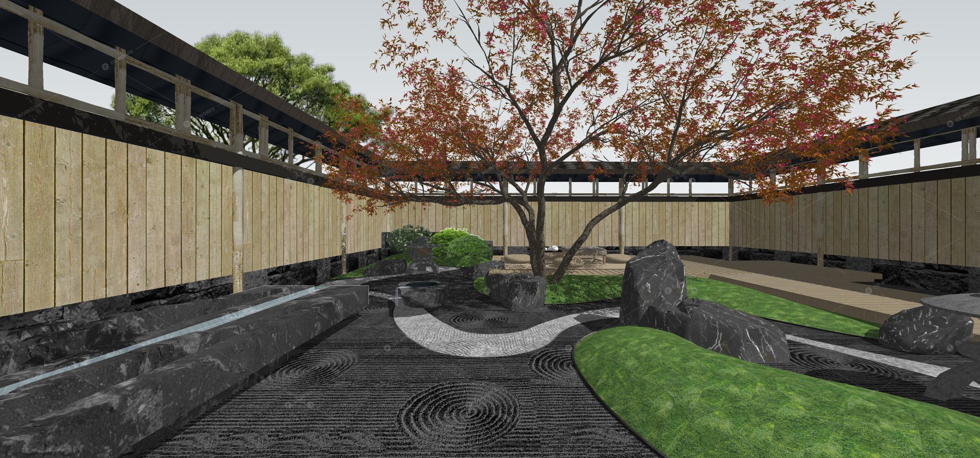 Courtyard Landscape 3D Models 7