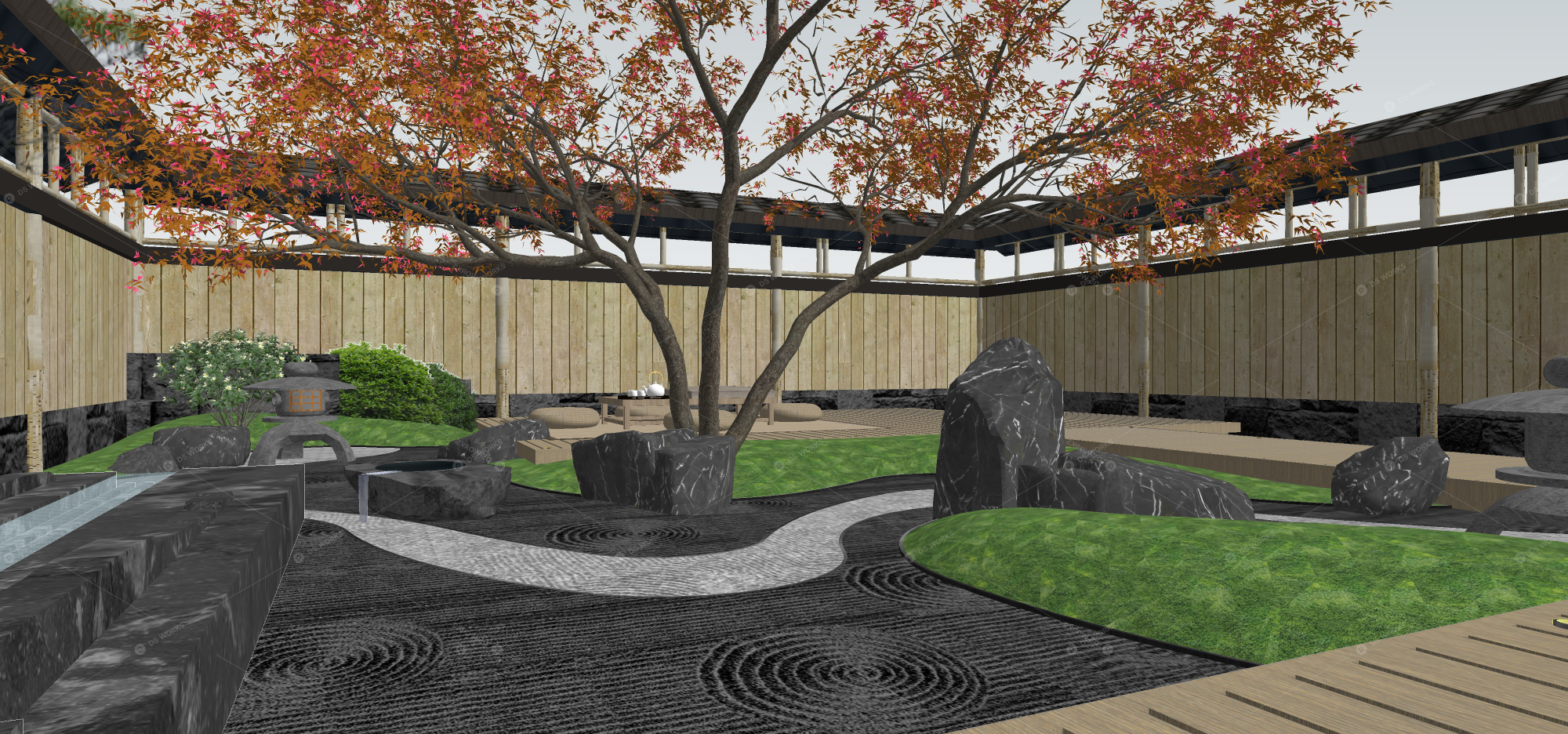 Courtyard Landscape 3D Models 6