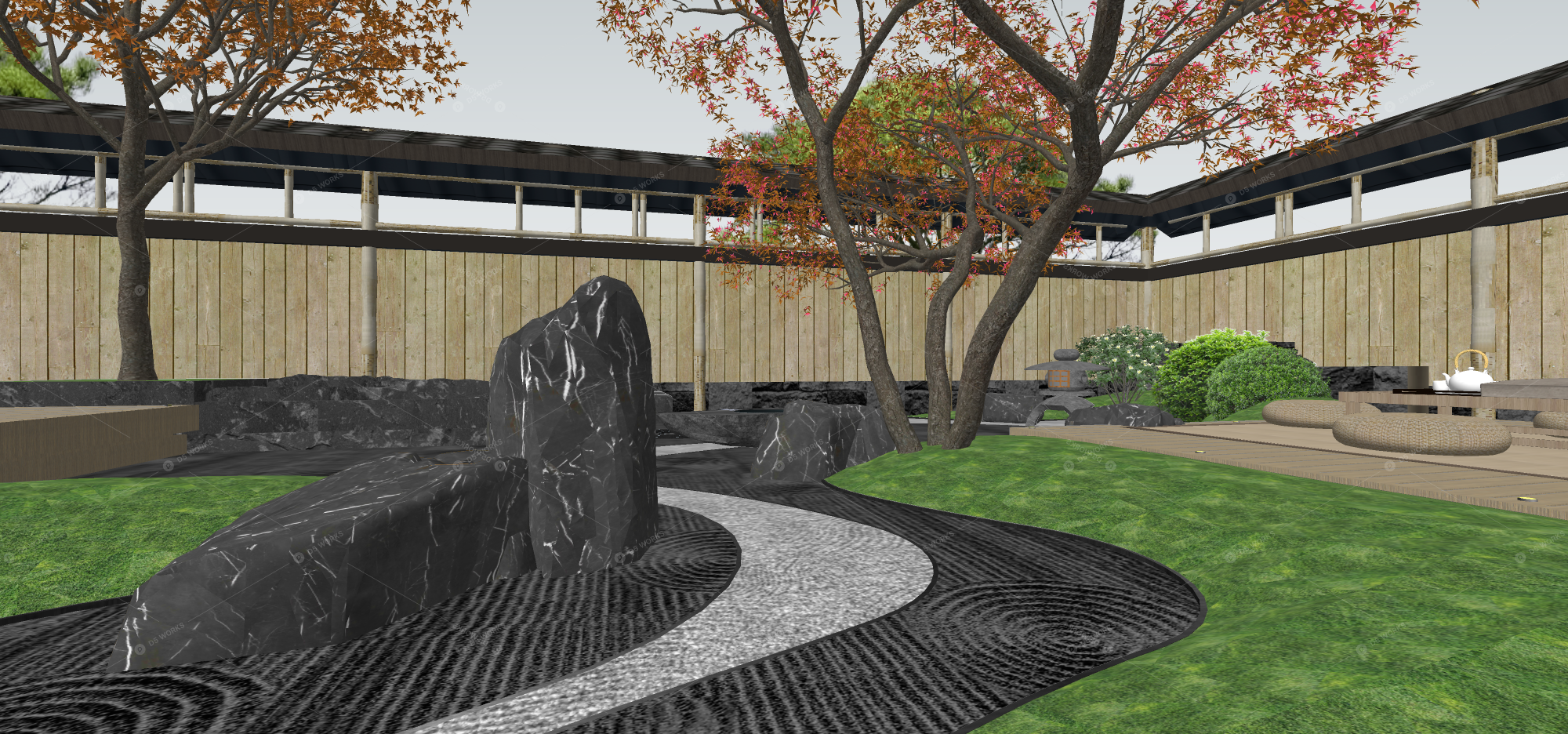 Courtyard Landscape 3D Models 3