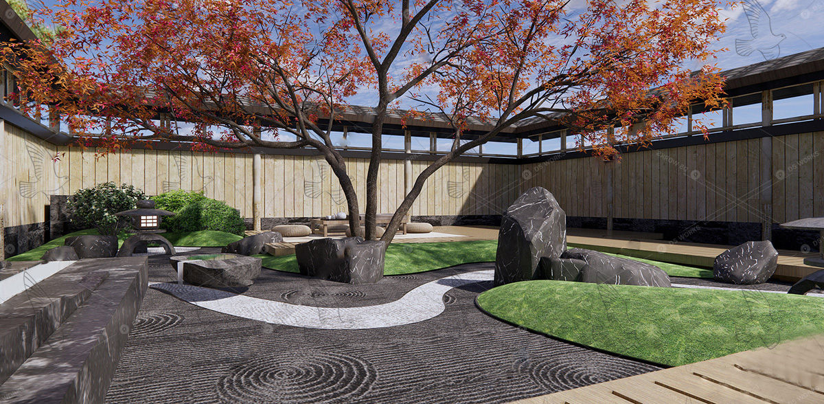 Courtyard Landscape 3D Models 5