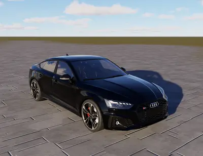 Black Sport Sedan Car 3d model