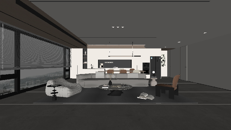 Minimalist Sofa & Side Table Set