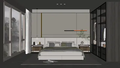 Modern Home Bedroom 3d model