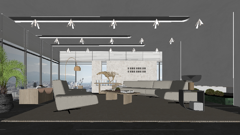 Modern Sofa & Side Table Set