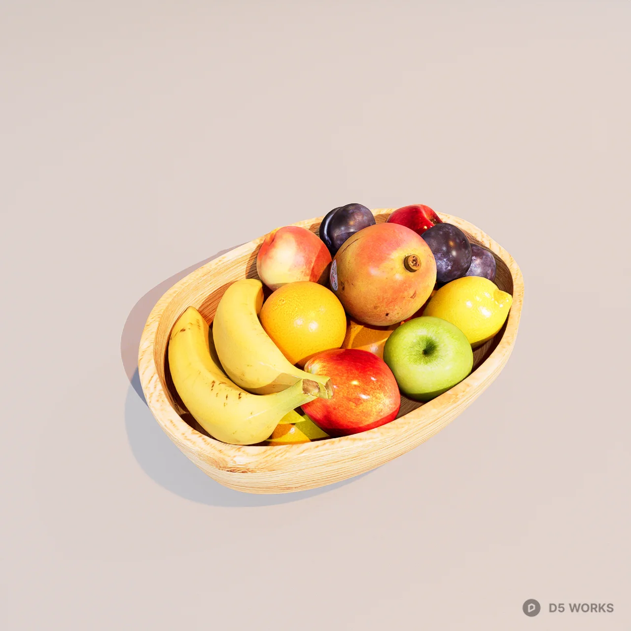 Fruit plate 3d model - Image 1