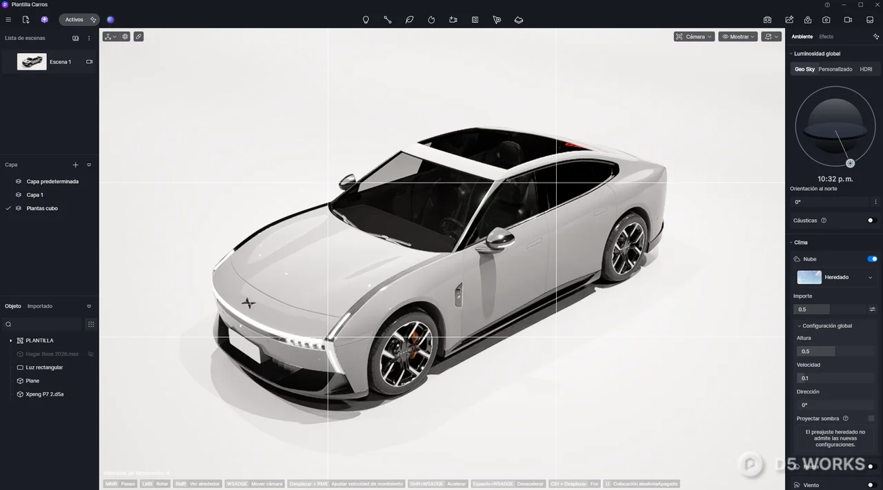 Sleek Silver Electric Sedan 3d model thumbnail 2