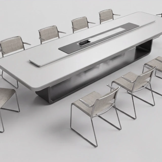 Modern Executive Conference Table and Chair Set 3d model