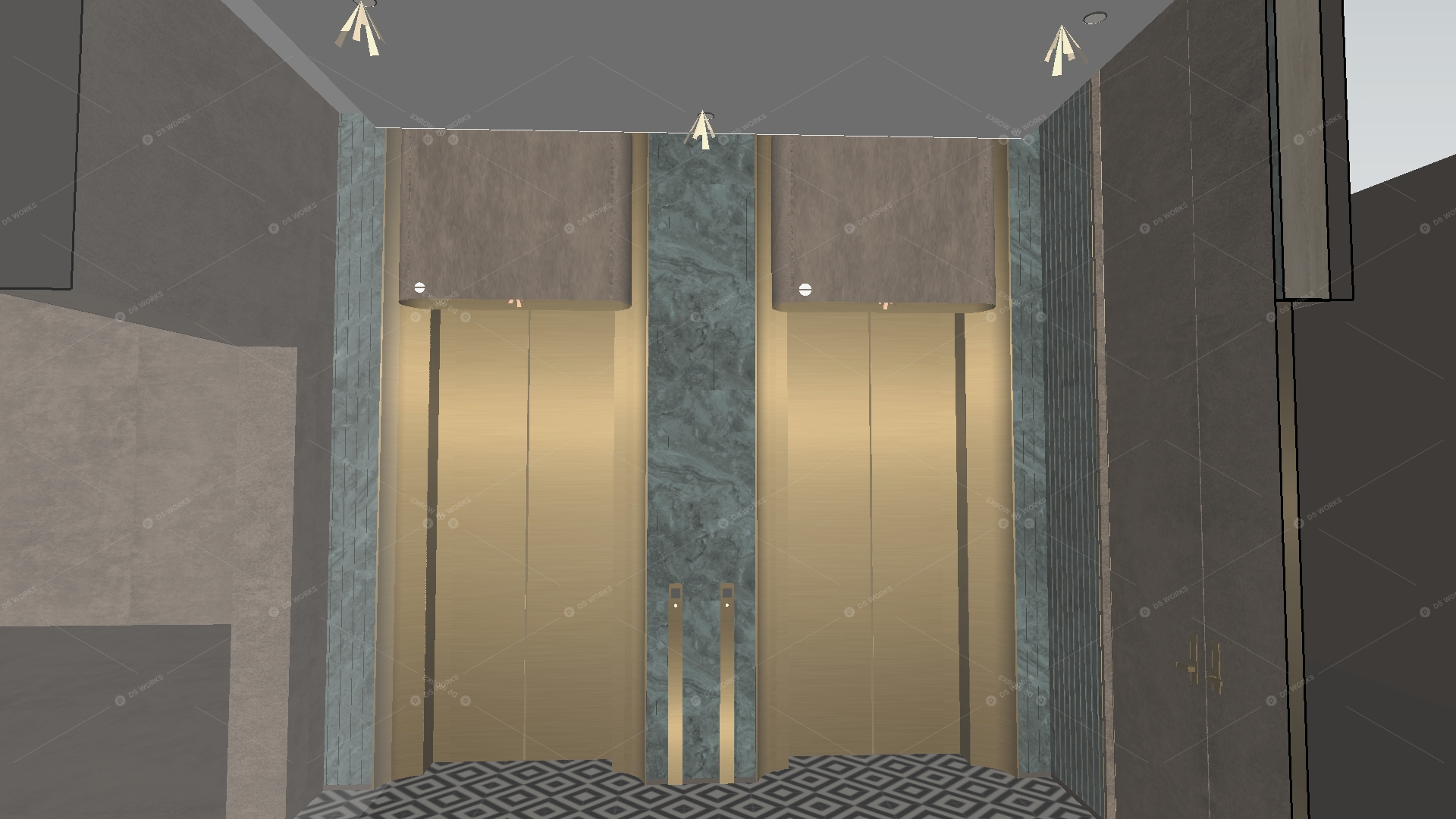 Modern Elevator Lobby