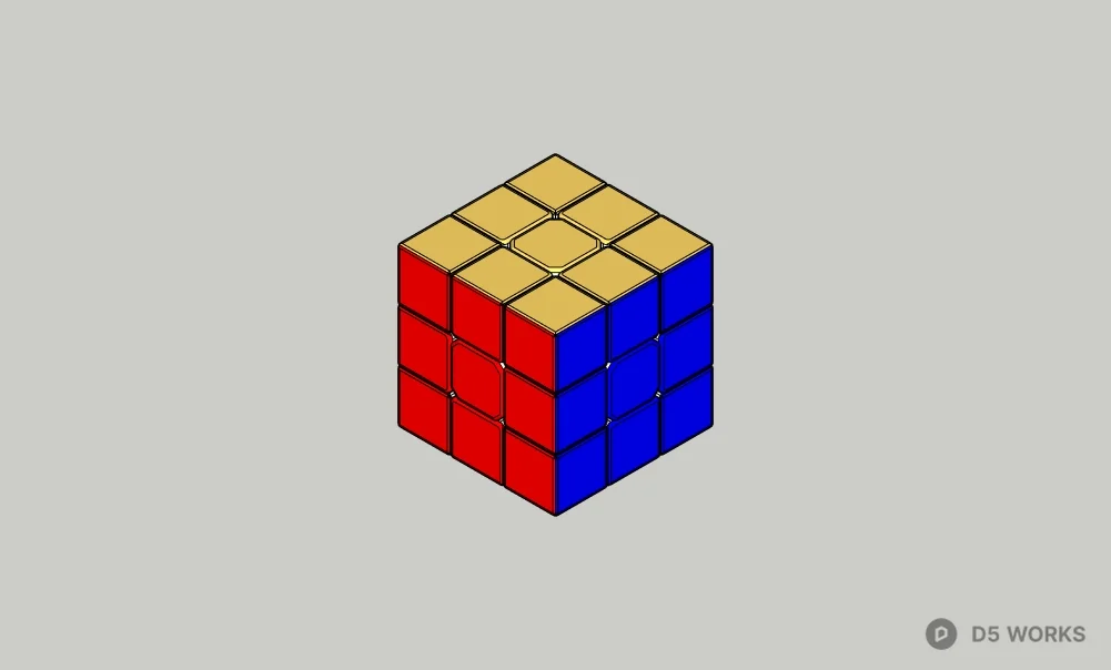 Rubik's Cube 3d model thumbnail 2