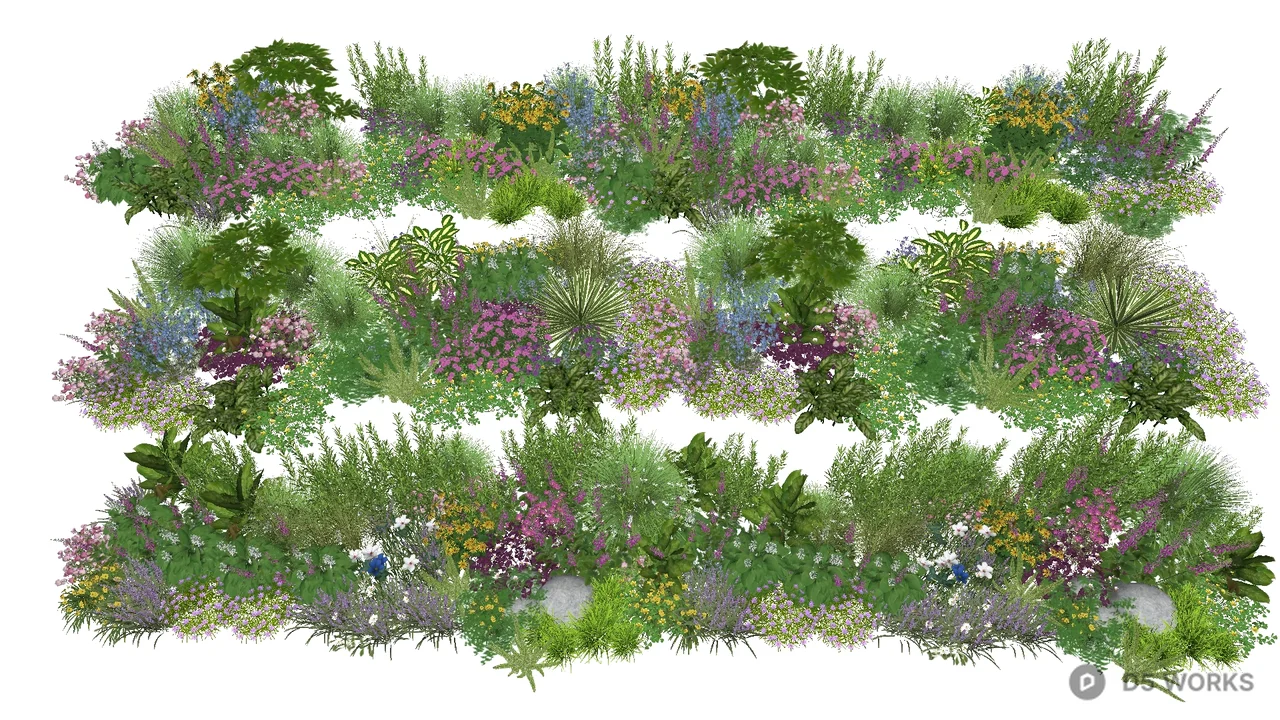 Floral Combination 3d model - Image 1