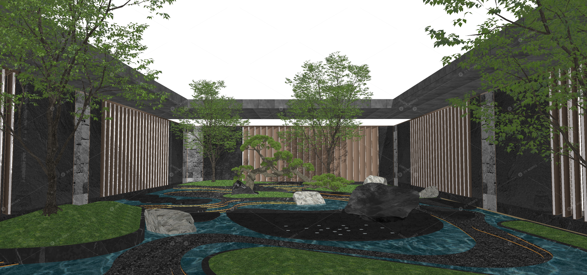 Courtyard Landscape 3D Models