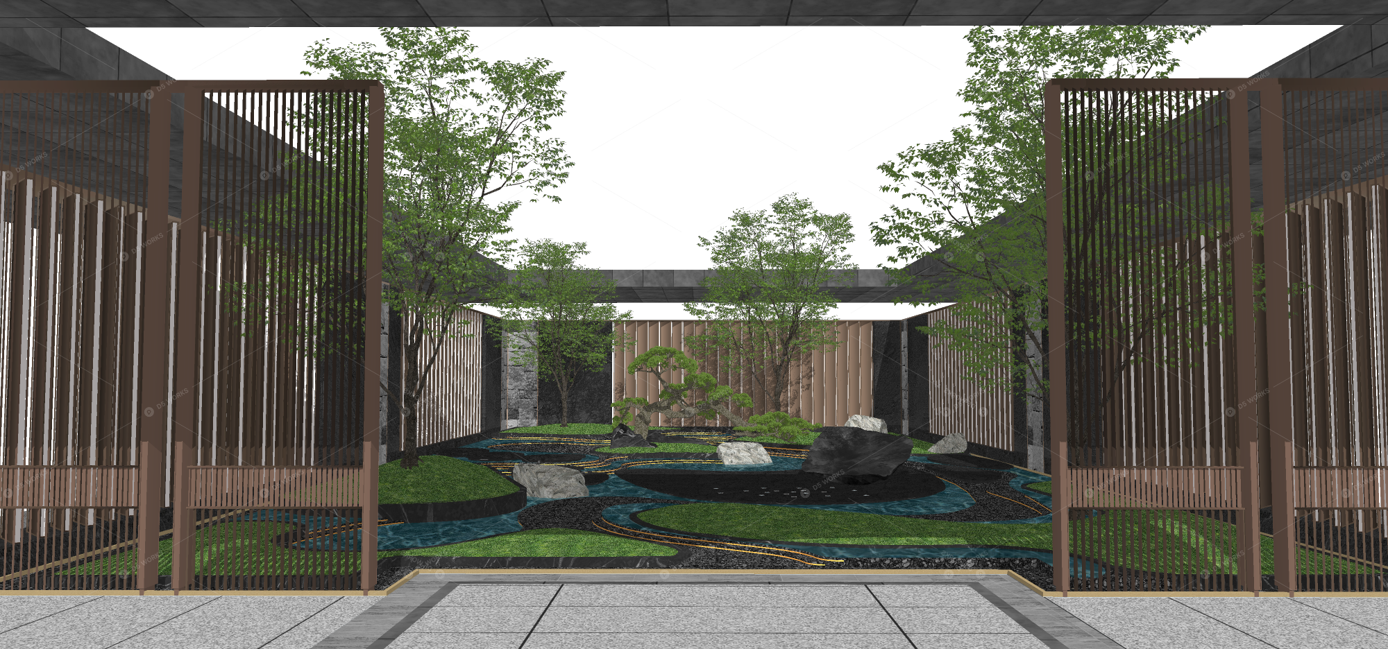 Courtyard Landscape 3D Models 2