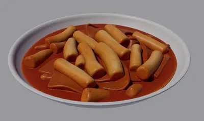 Tteokbokki 3d model