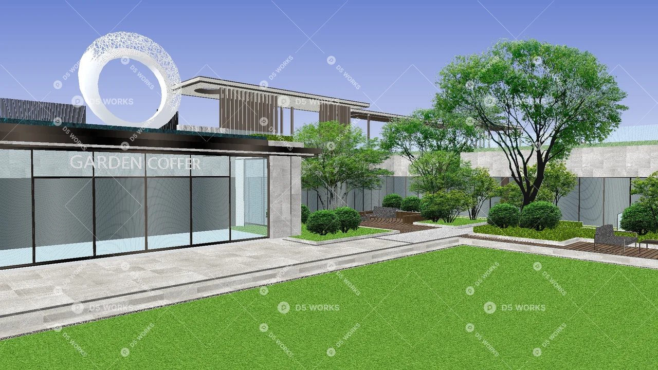 Residential Landscape 3d model thumbnail 2