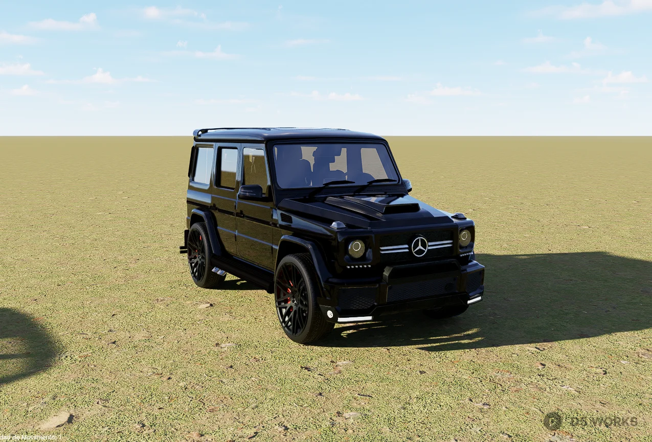 Luxury Black G-Class SUV 3D Model 3d model thumbnail 2