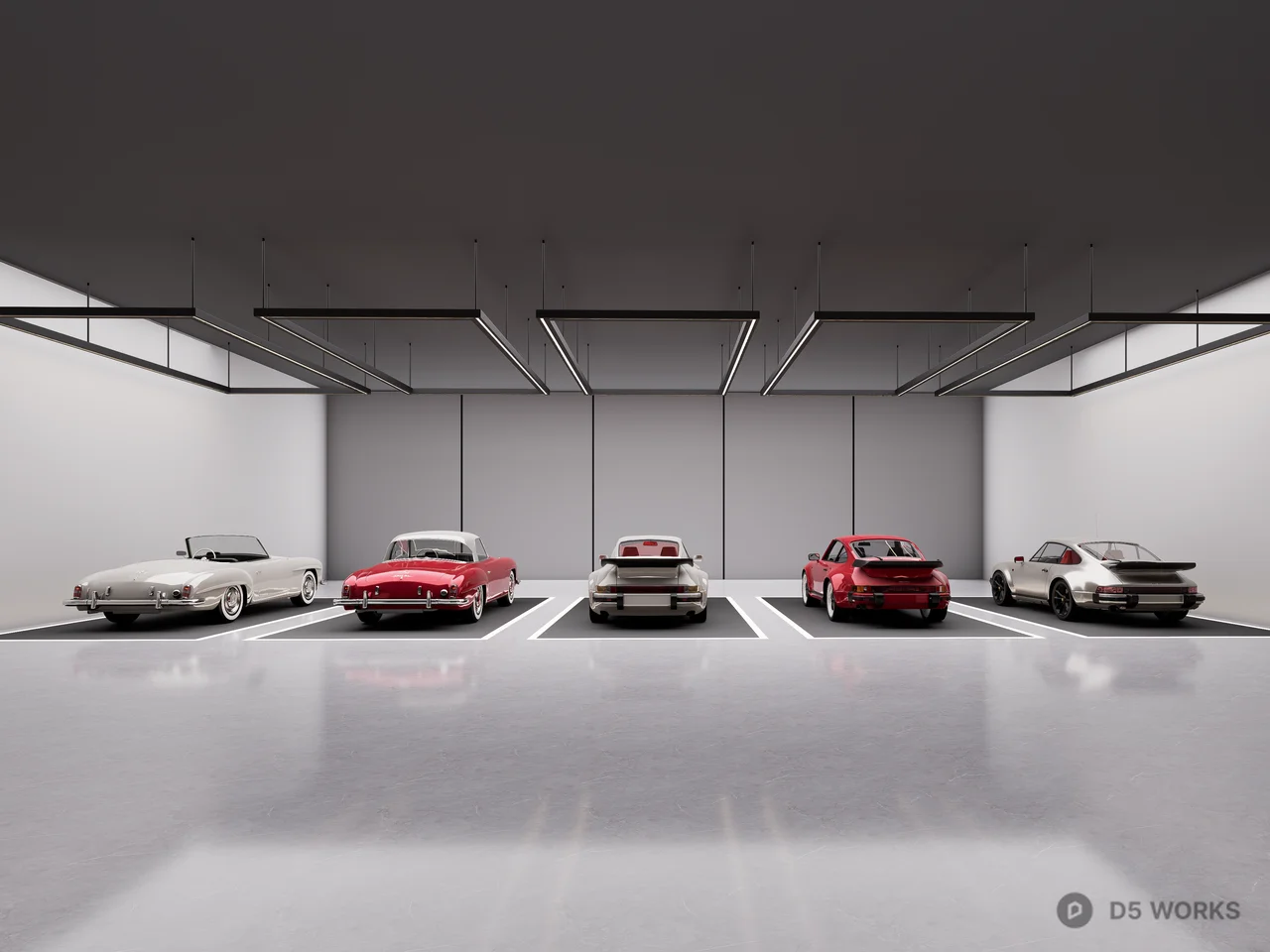 Classic Luxury Sports Car pack 02 3d model thumbnail 2