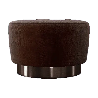 Modern Style Brown Fabric Footstool 3d model