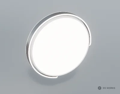 Minimalist Round Ceiling Light 3d model - Image 1