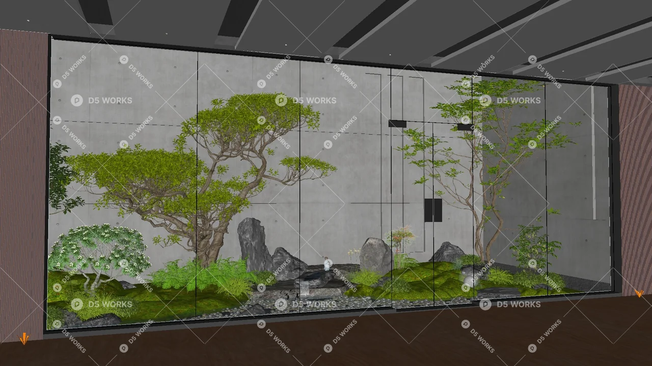 Indoor Landscape 3d model thumbnail 2