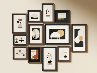 Minimalist Abstract Art Frame Set 3d model