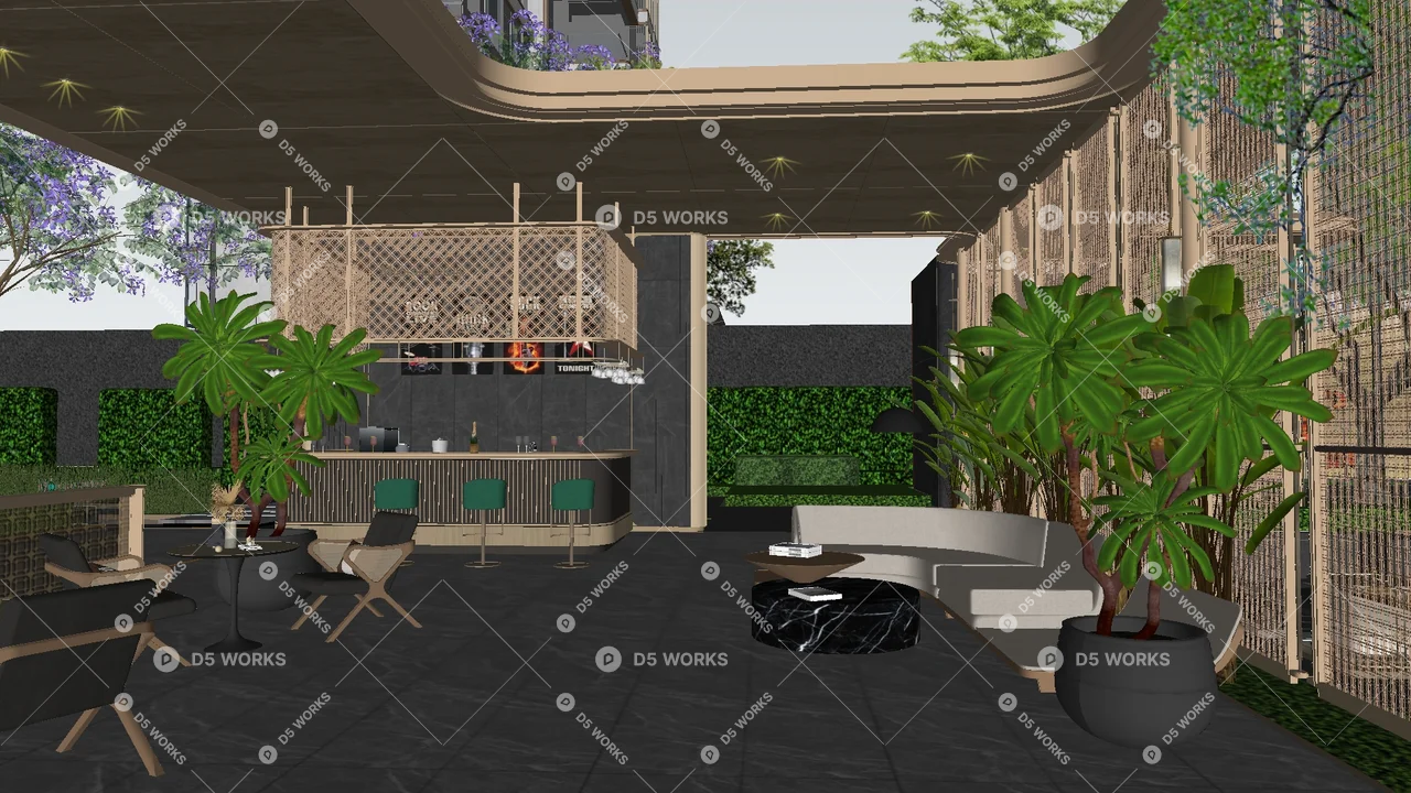 Residential Landscape 3d model thumbnail 8