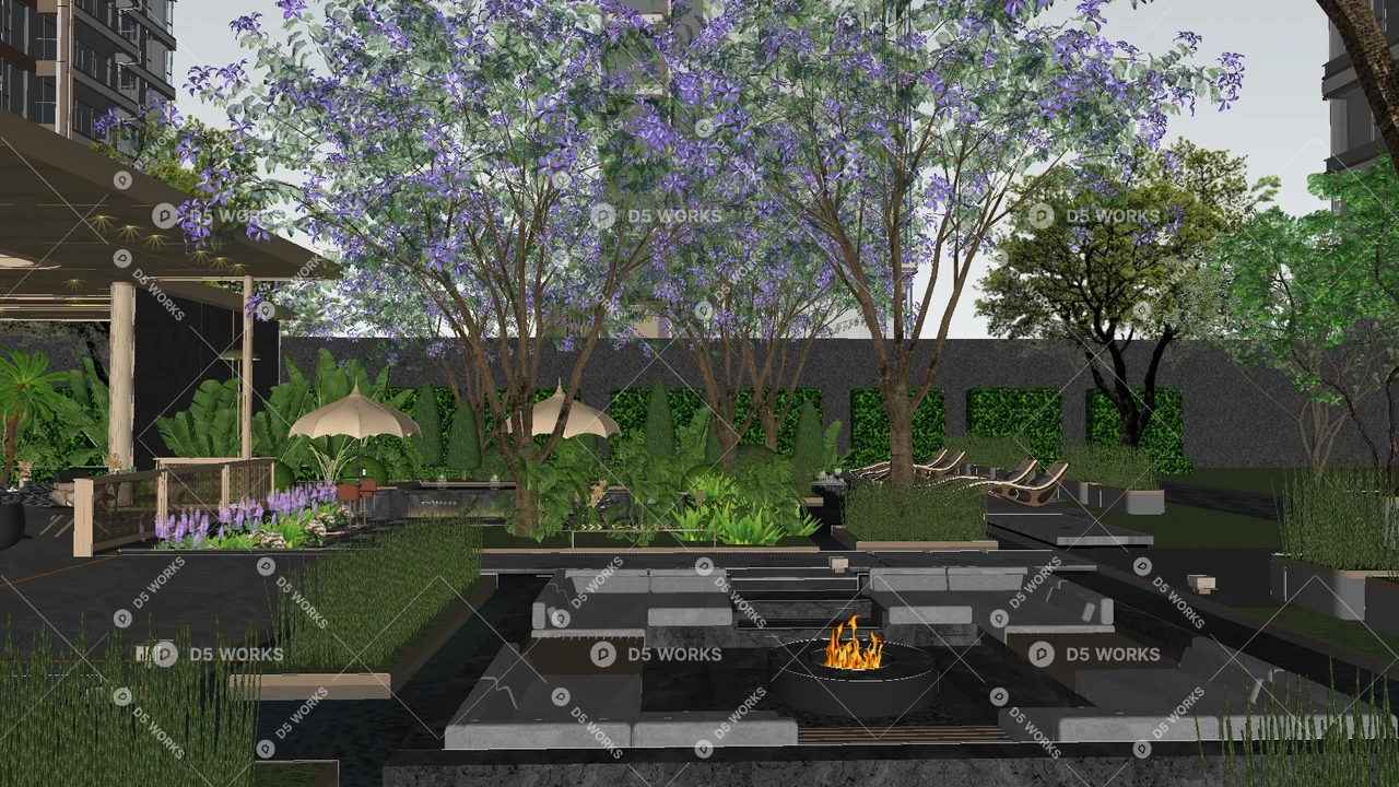 Residential Landscape 3d model thumbnail 7