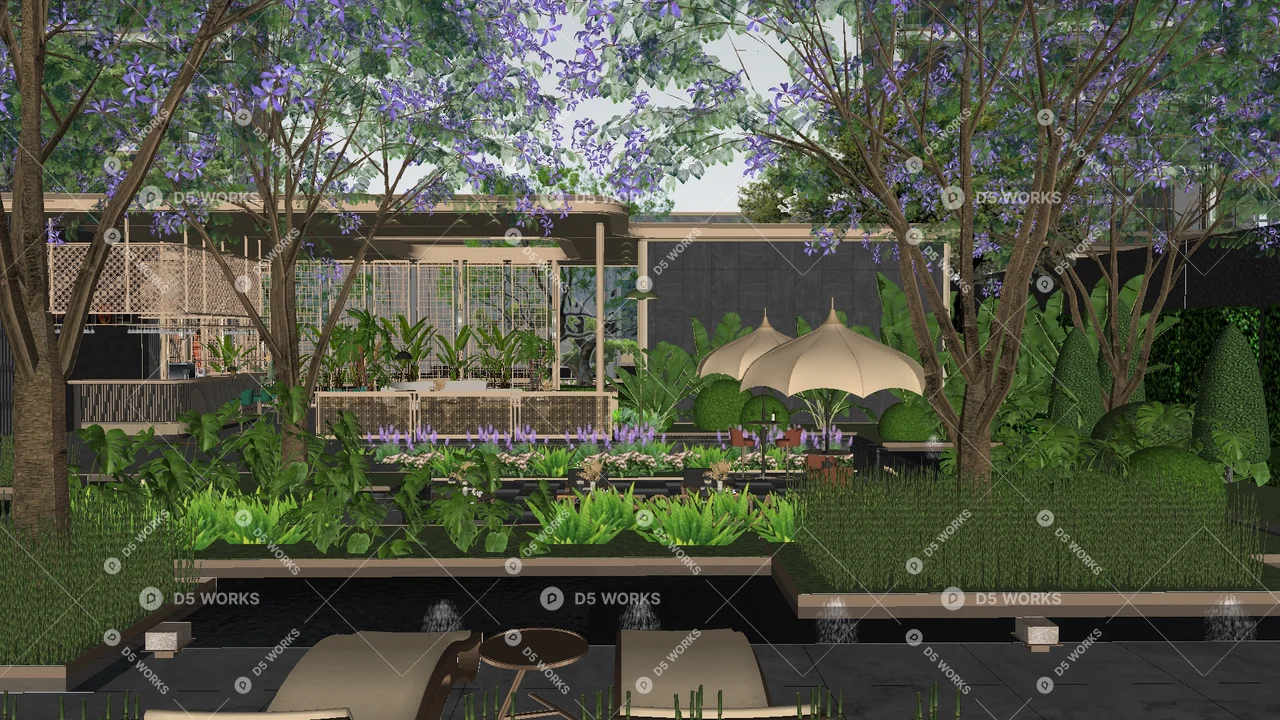 Residential Landscape 3d model thumbnail 9