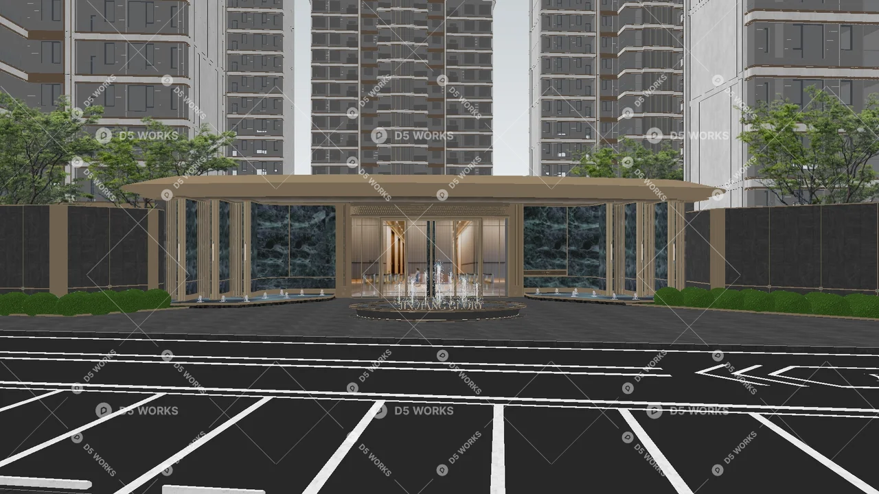 Residential Landscape 3d model thumbnail 3